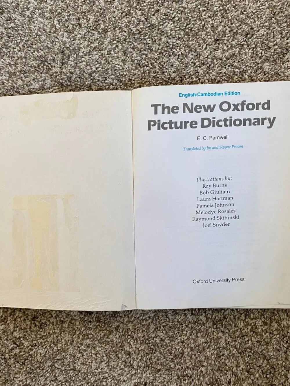 The New Oxford Picture Dictionary English/Cambodian Edition IM and Sivone Proum